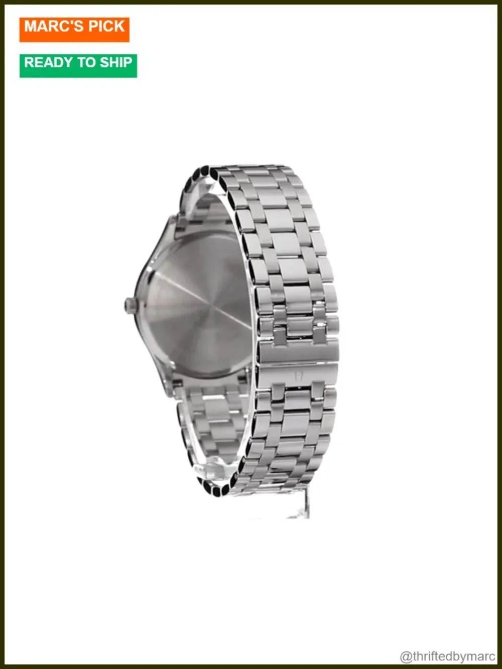 Men's Classic Stainless Steel Quartz Watch with Date Calendar and Roman Numeral